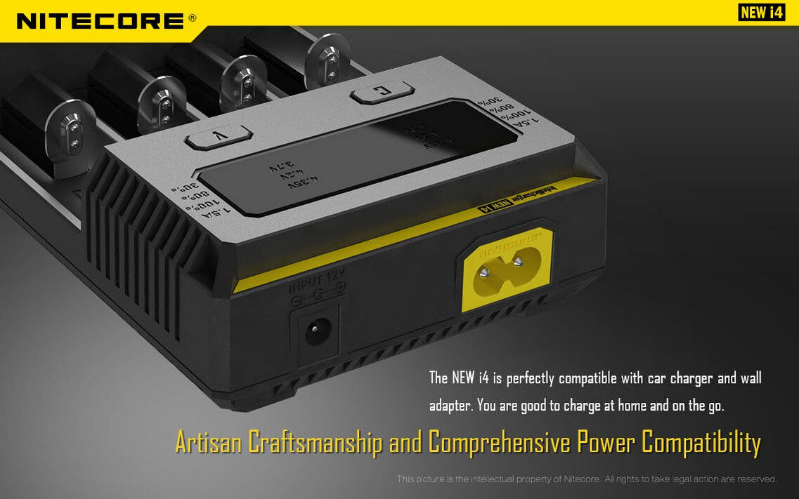 Ladegerät NEW I4 4x 375mA / 2x 750mA / 1x 1500mA Nitecore