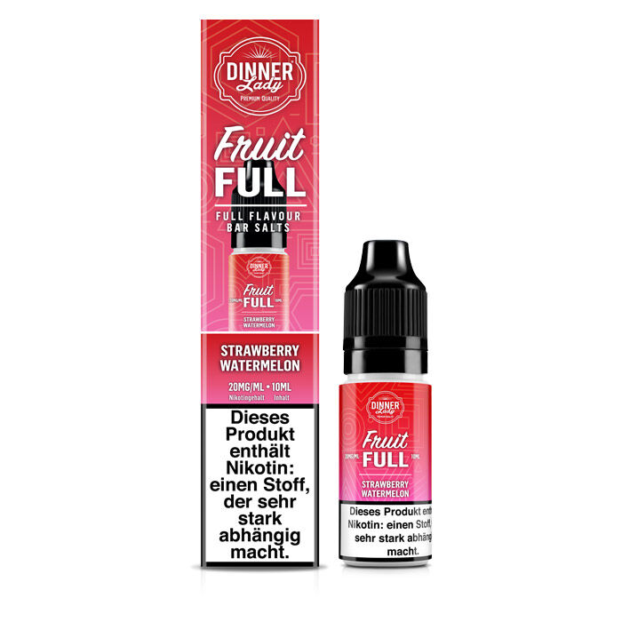 *ABVERKAUF* Liquid Nikotinsalz Fruit Full - Strawberry Watermelon Dinner Lady 10ml 20mg/ml (stark)