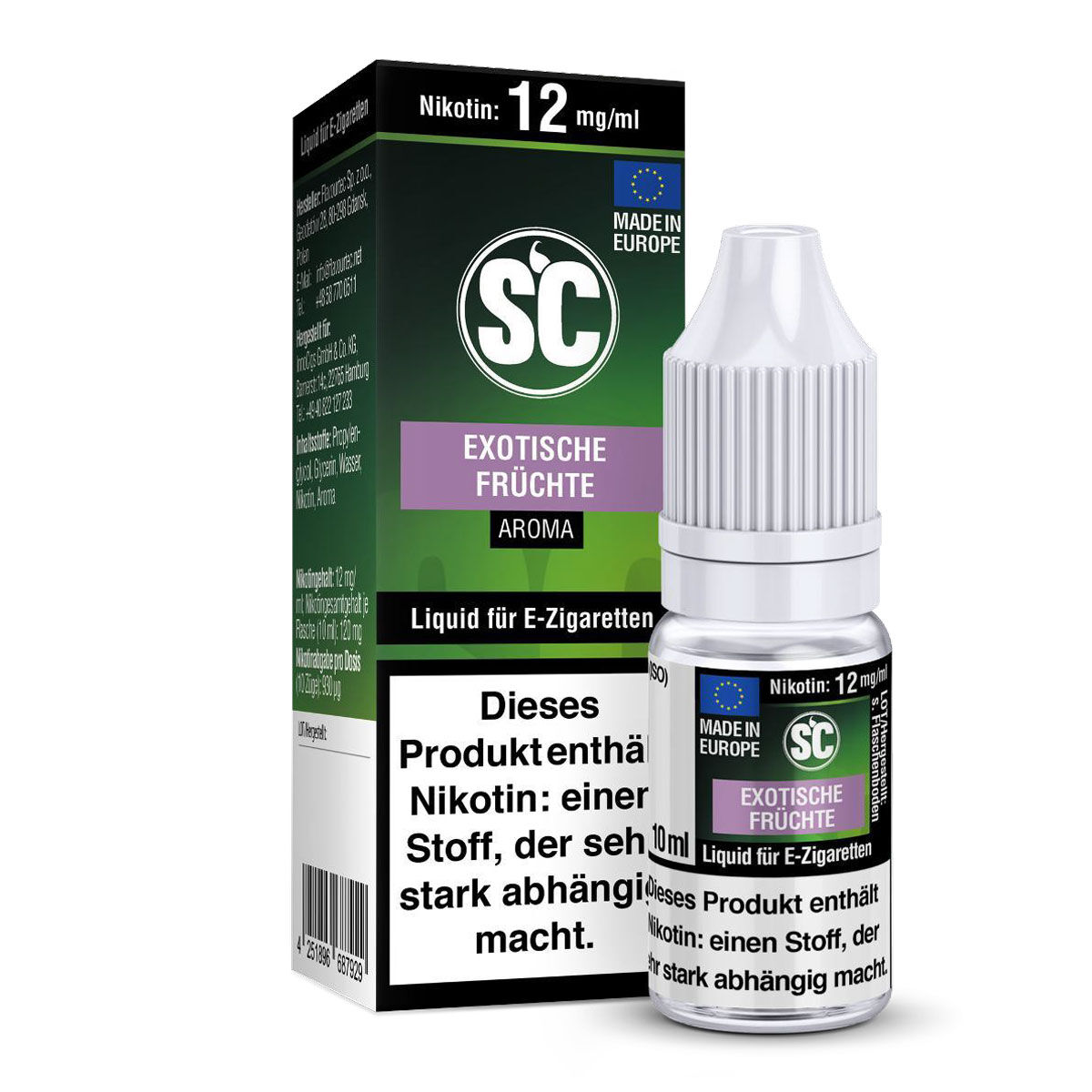 SC Liquid Exotische Früchte 10 ml – 12 mg/ml stark