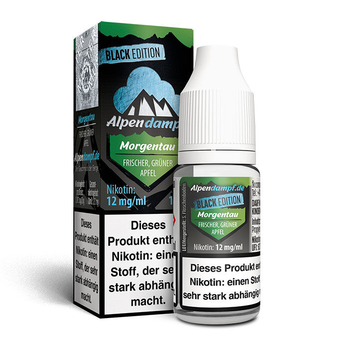 Liquid Black Edition Morgentau Alpendampf 10ml 12 mg/ml (stark)