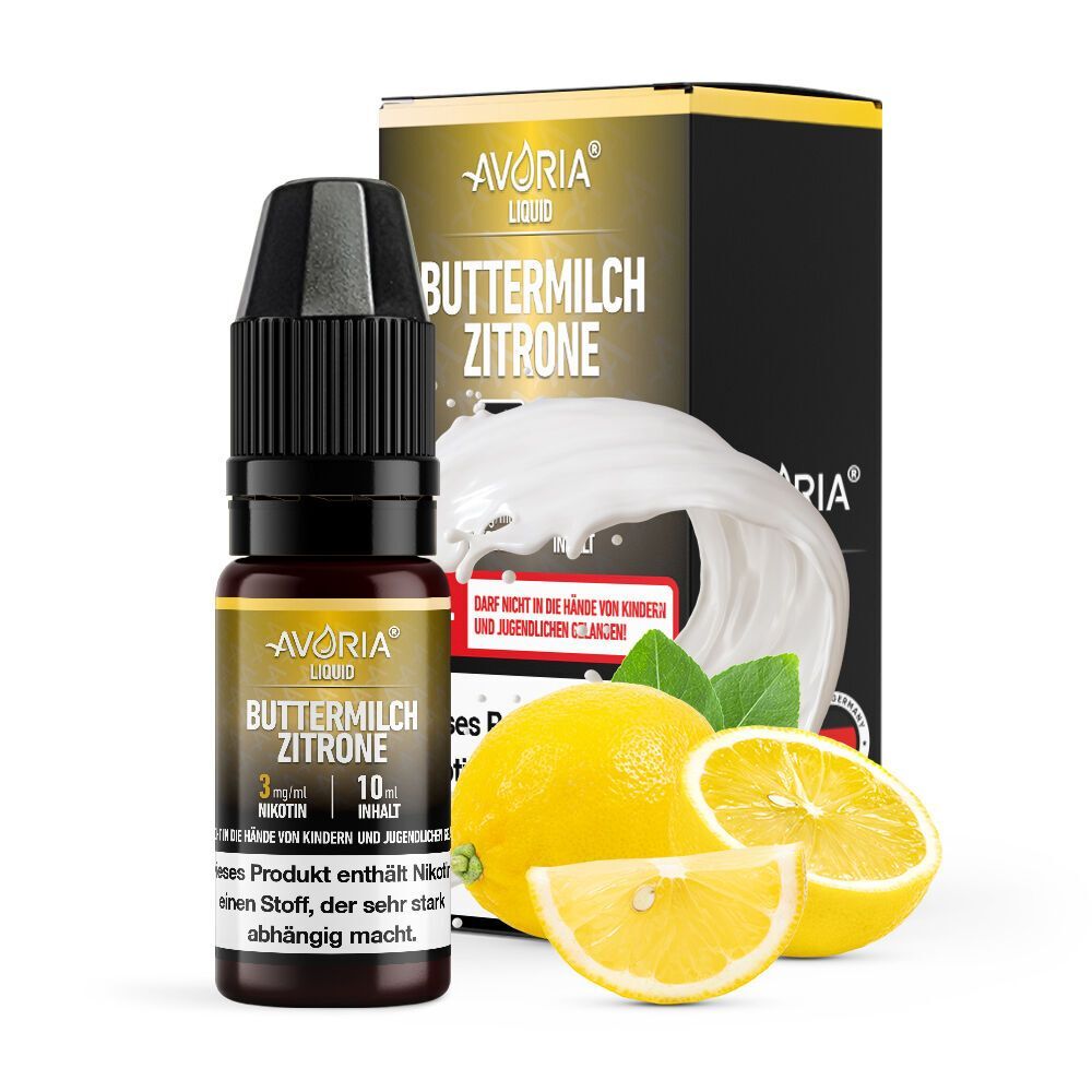 *ABVERKAUF* Liquid Nikotinsalz Buttermilch-Zitrone Avoria 10ml