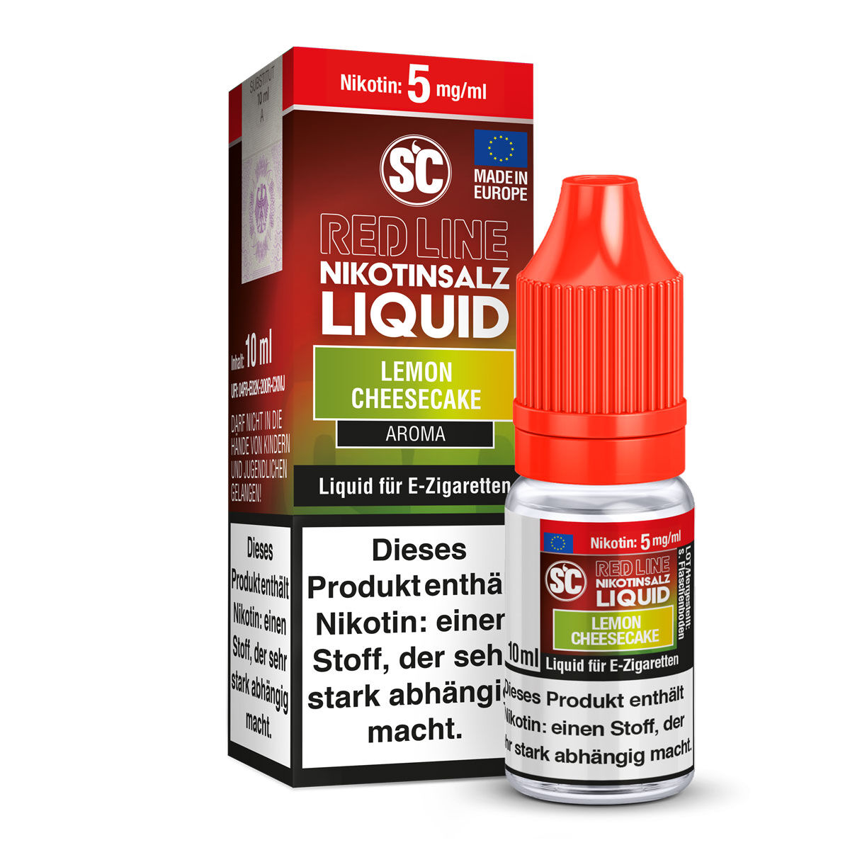 SC Red Line Lemon Cheesecake Nikotinsalz-Liquid 10 ml 5 mg/ml