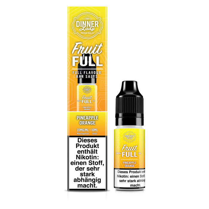 *ABVERKAUF* Liquid Nikotinsalz Fruit Full - Pineapple Orange Dinner Lady 10ml 20mg/ml (stark)