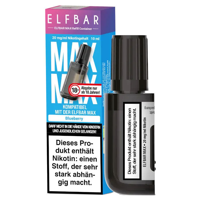Pod mit Liquid für ELFBAR Max 10ml Blueberry 20mg/ml