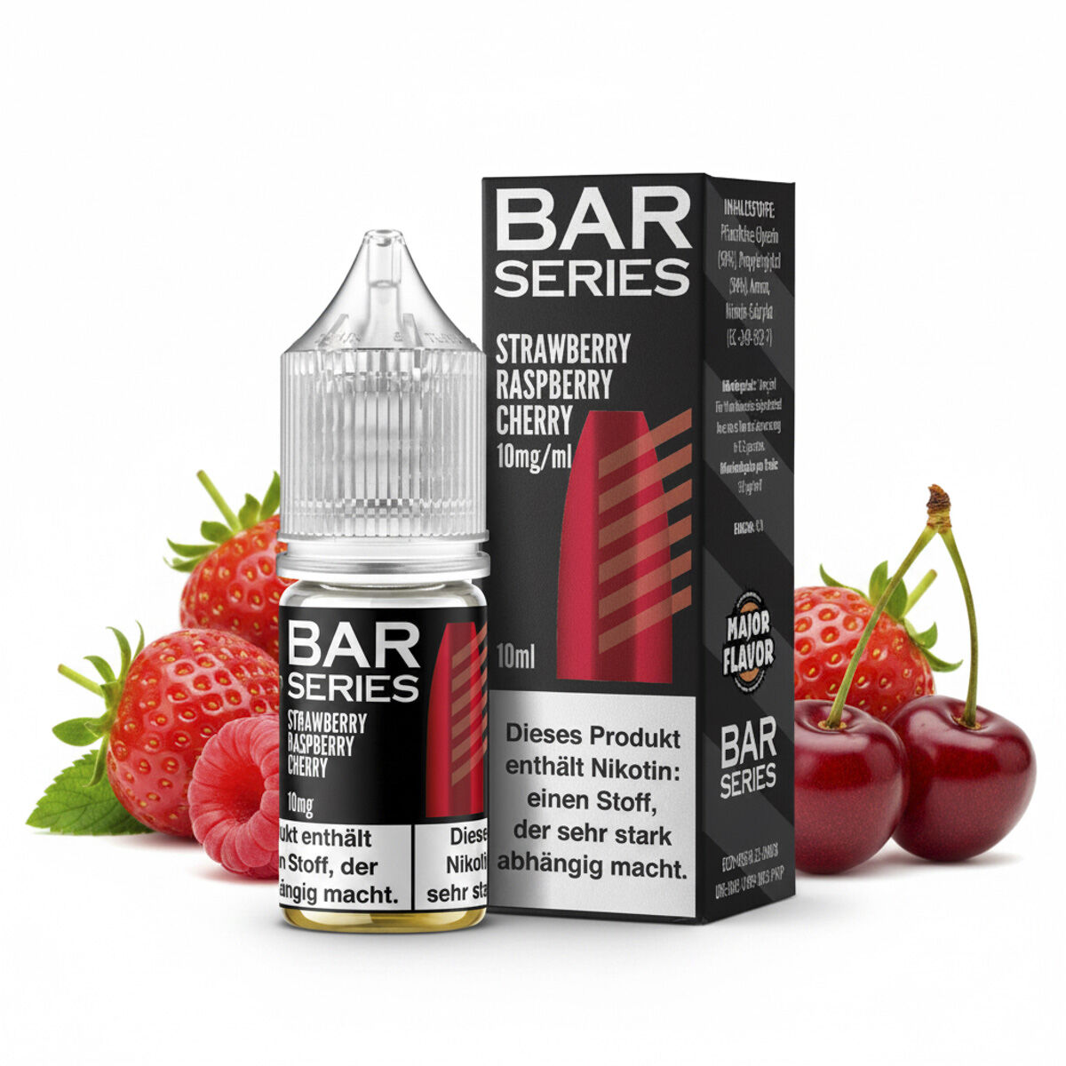 Liquid Nikotinsalz Bar Series - Strawberry Raspberry Cherry 10ml 10mg/ml (mittel)