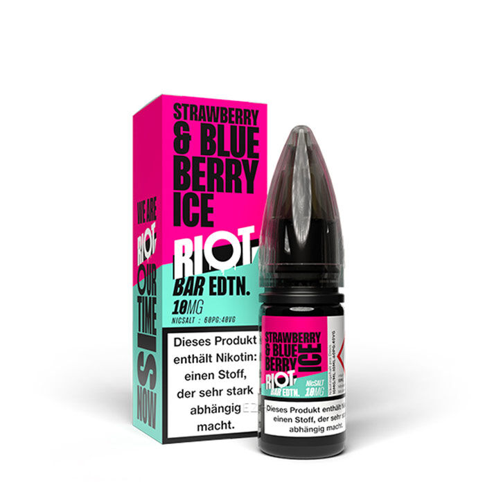 Liquid Nikotinsalz Bar Edition Strawberry Blueberry Ice Riot Squad 10ml 20mg/ml