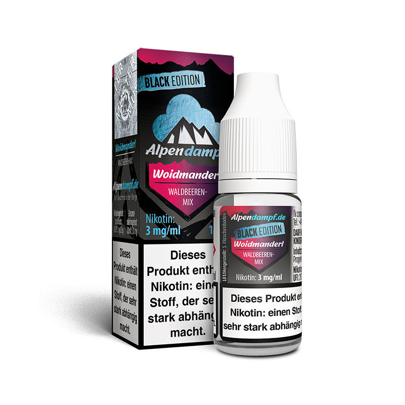 Liquid Black Edition Woidmanderl Alpendampf 10ml 03 mg/ml (leicht)