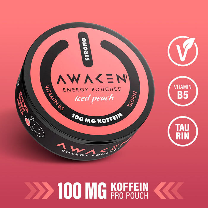 Energy Pouch Awaken Iced Peach 100mg/g 12g