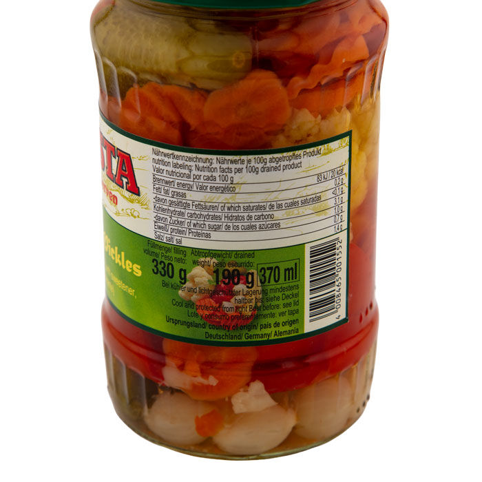 Mixed Pickles im Glas 370ml von WASTA