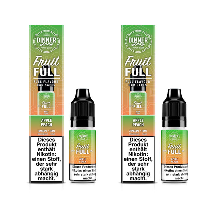 *ABVERKAUF* Liquid Nikotinsalz Fruit Full - Apple Peach Dinner Lady 10ml