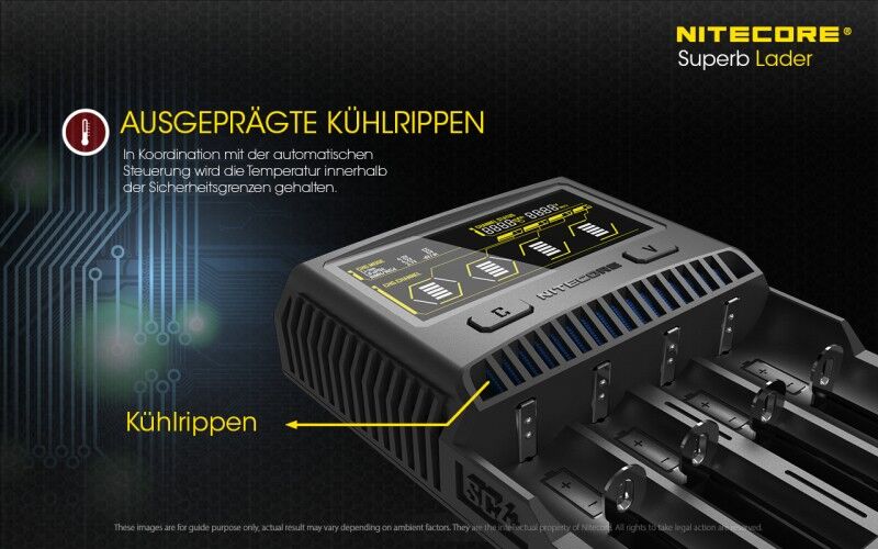 Ladegerät SC4 SUPERB 4x 1500mA / 2x 3000mA Nitecore