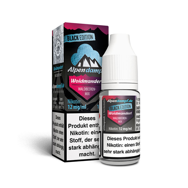Liquid Black Edition Woidmanderl Alpendampf 10ml 12 mg/ml (stark)