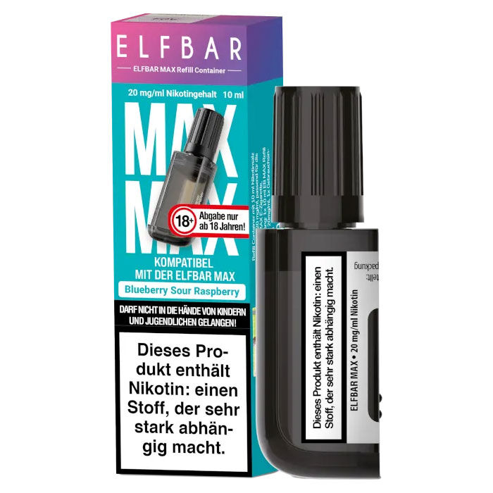 Pod mit Liquid für ELFBAR Max 10ml Blackberry Ice 20mg/ml
