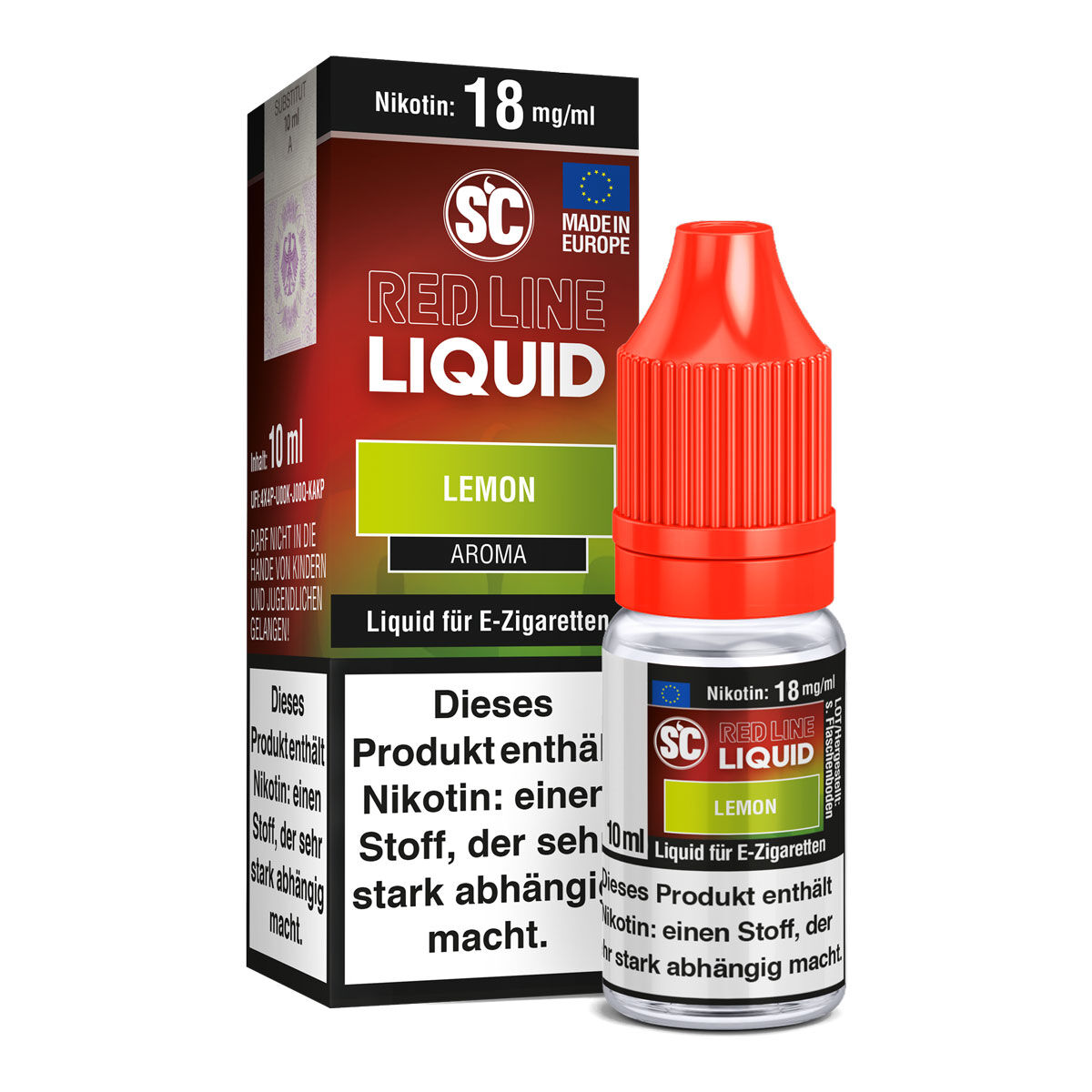 SC Red Line Lemon Liquid 10 ml – 18 mg/ml sehr stark
