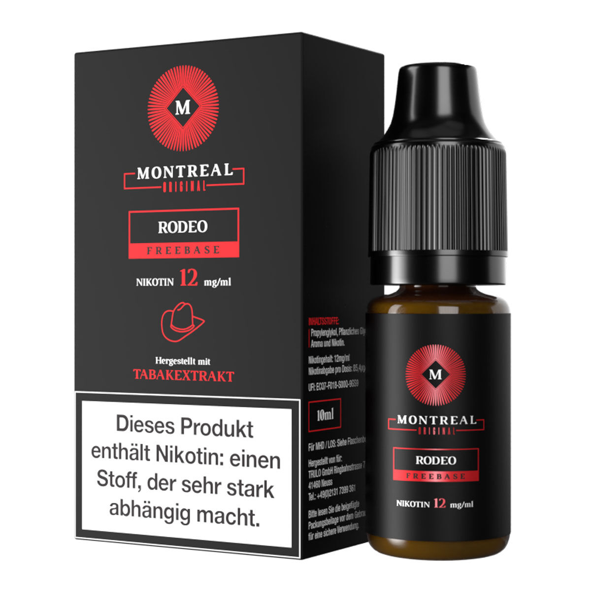 Liquid Rodeo Tobacco Montreal Original 10ml 12 mg/ml (stark)