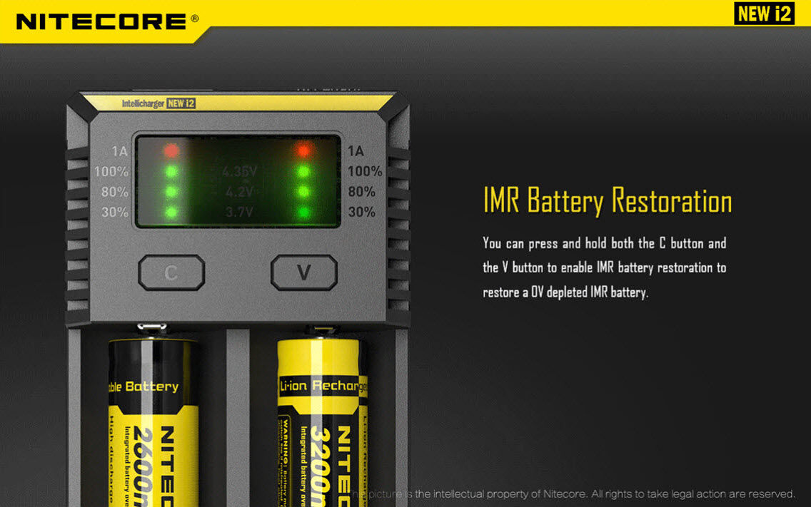 Ladegerät NEW I2 2x 500mA / 1x 1000mA Nitecore