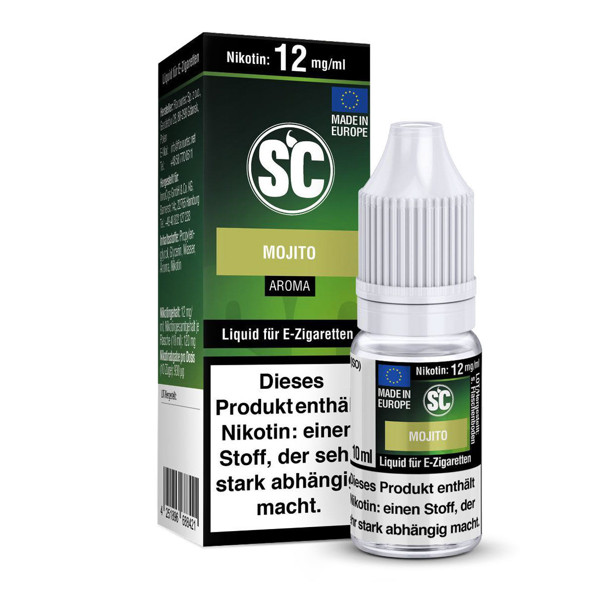 SC Liquid Mojito 10 ml mit 12 mg/ml Nikotin