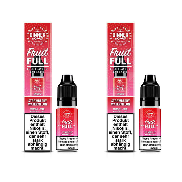 *ABVERKAUF* Liquid Nikotinsalz Fruit Full - Strawberry Watermelon Dinner Lady 10ml