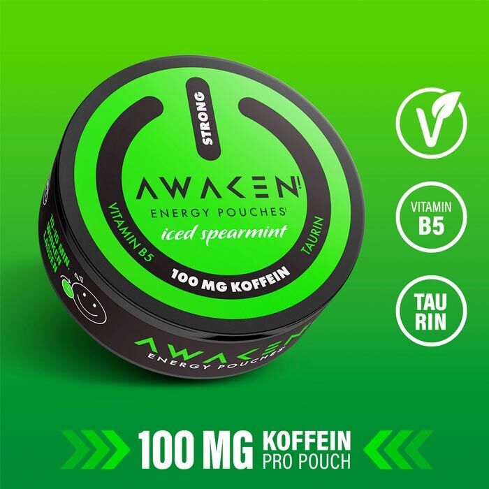 Energy Pouch Awaken Iced Spearmint 100mg/g 12g