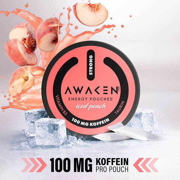 Energy Pouch Awaken Iced Peach 100mg/g 12g