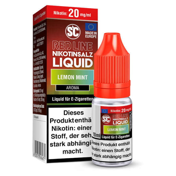 Liquid Nikotinsalz Red Line Lemon Mint SC 10ml 20mg/ml (stark)