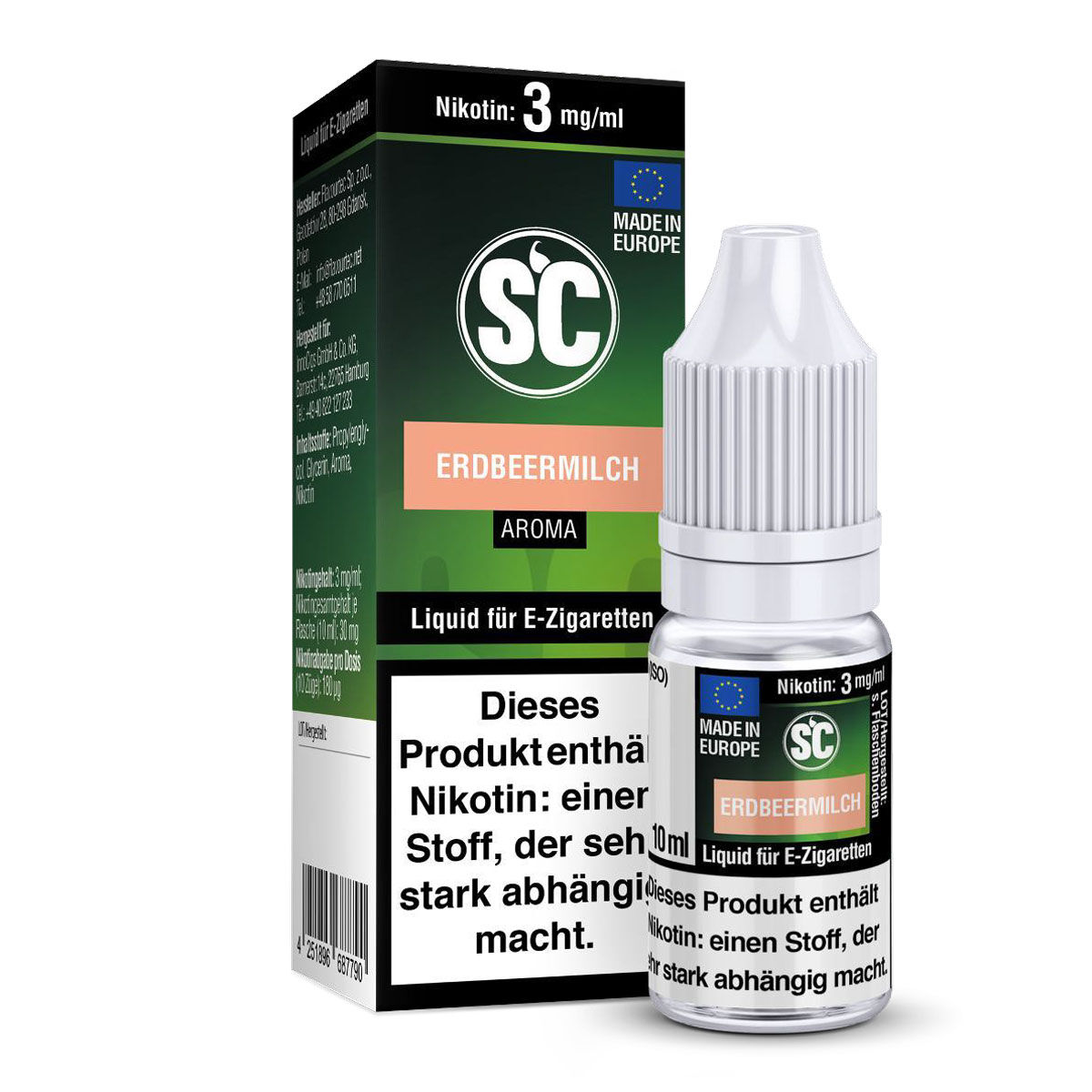 Liquid Erdbeermilch SC 10ml 03 mg/ml (leicht)