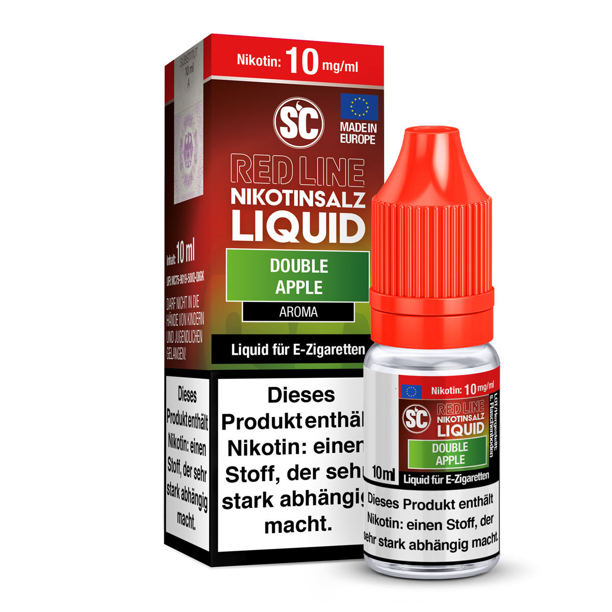 Liquid Nikotinsalz Red Line Double Apple SC 10ml 10mg/ml (mittel)