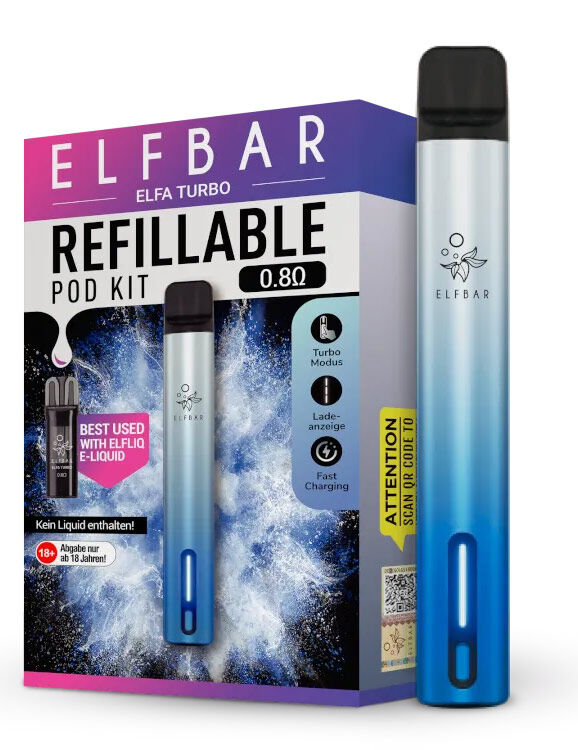 E-Zigaretten Set ELFBAR Elfa Turbo 550mAh aurora-cyan