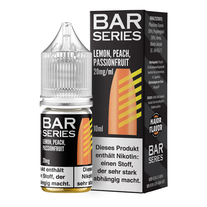 Liquid Nikotinsalz Bar Series - Lemon Peach Passionfruit 10ml 20mgl/ml (stark)