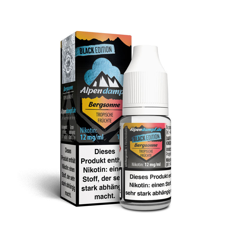 Liquid Black Edition Bergsonne Alpendampf 10ml 12 mg/ml (stark)