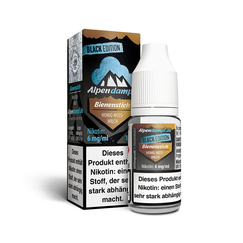 Liquid Black Edition Bienenstich Alpendampf 10ml 06 mg/ml (mittel)