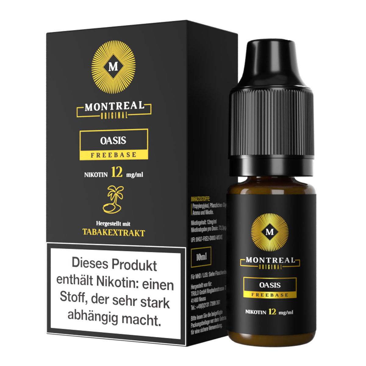 Liquid Oasis Tobacco Montreal Original 10ml 12 mg/ml (stark)