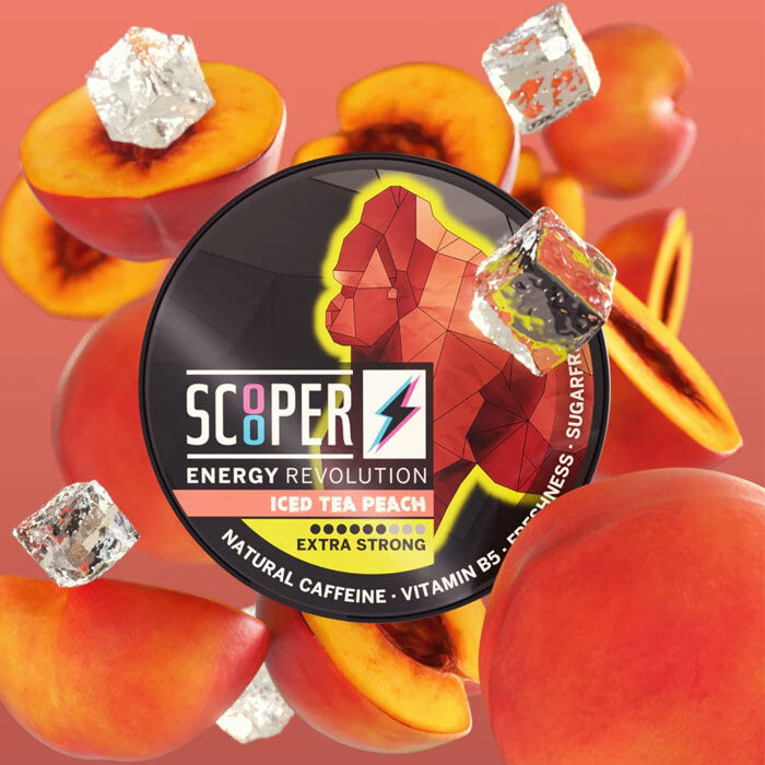 Energy Pouch Scooper Iced Tea Peach 80mg Koffein 7,2g