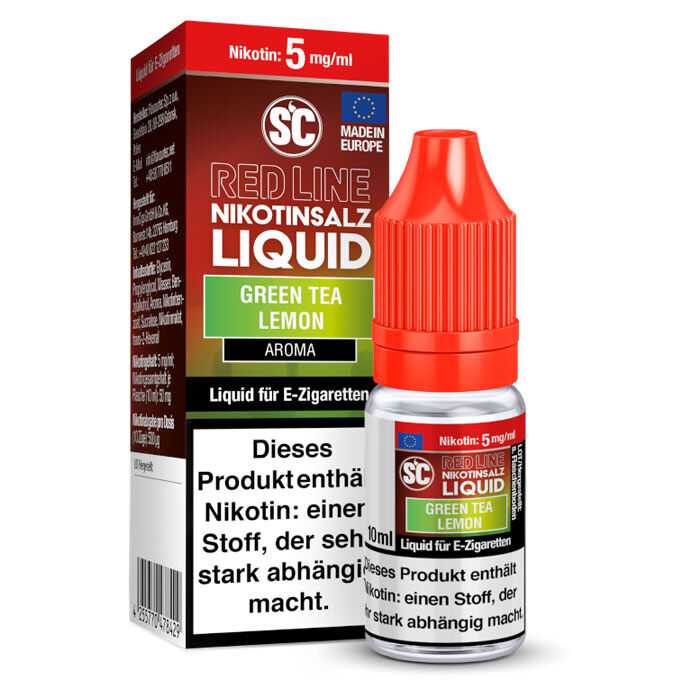 Liquid Nikotinsalz Red Line Green Tea Lemon SC 10ml 05mg/ml (leicht)