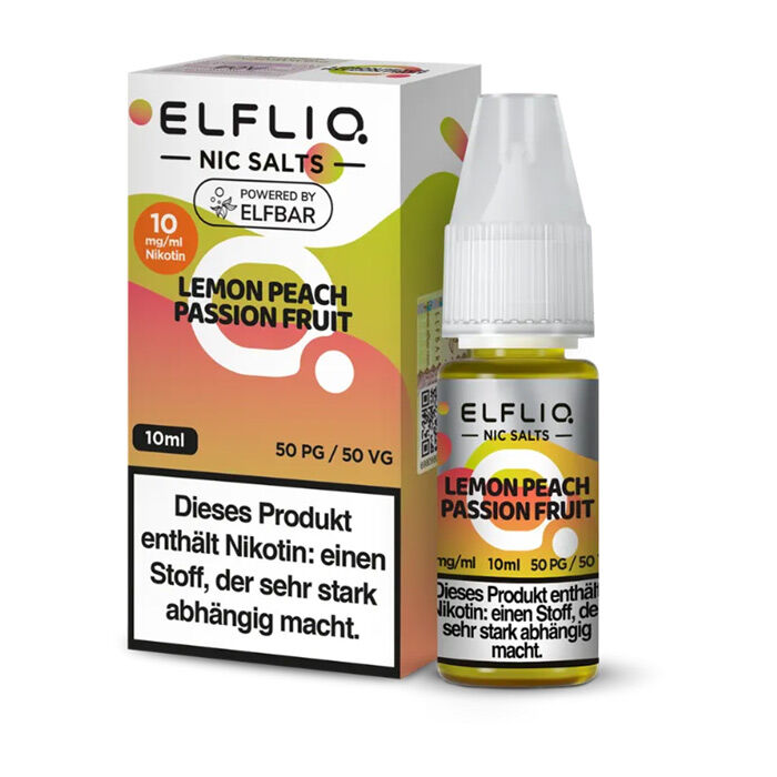 Liquid Nikotinsalz Lemon Peach Passion Fruit ELFLIQ 10ml 10mg/ml (mittel)