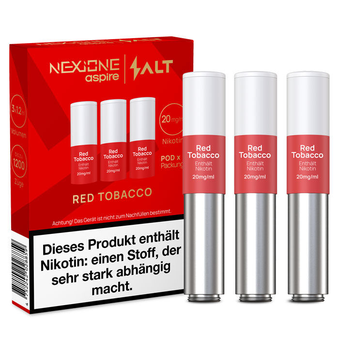 Pod mit Liquid für Nexi One Salt (3er Pack) Red Tobacco 20mg/ml