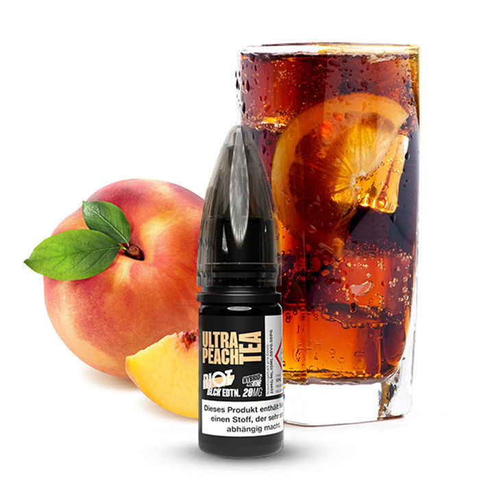 Liquid Nikotinsalz Black Edition Ultra Peach Tea Riot Squad 10ml 20mg/ml