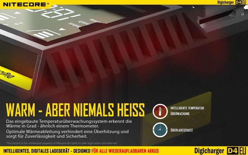 Ladegerät D4 EU 4x 375mA / 2x 750mA Nitecore
