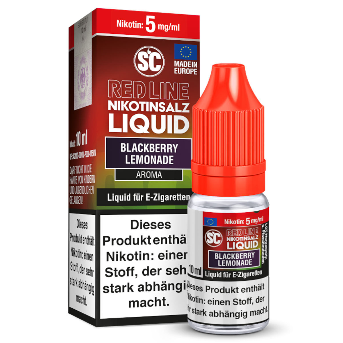 Liquid Nikotinsalz Red Line Blackberry Lemonade SC 10ml 05mg/ml (leicht)