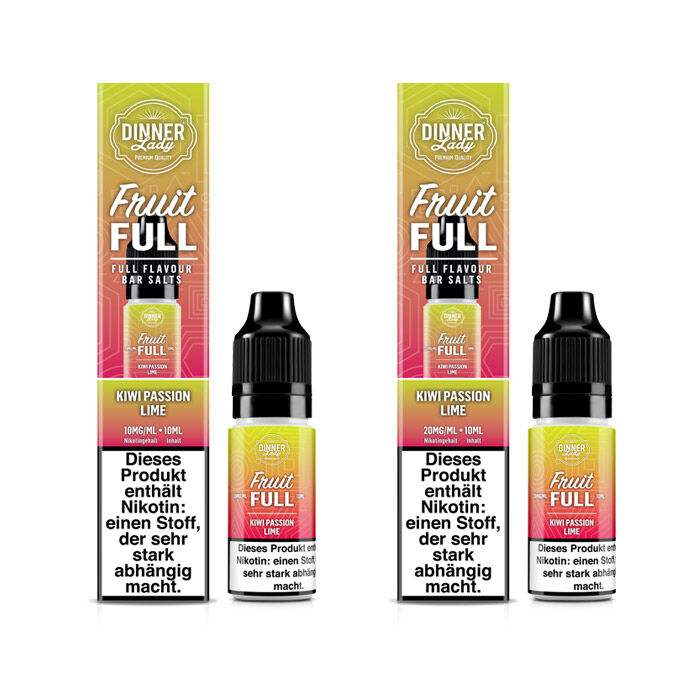 *ABVERKAUF* Liquid Nikotinsalz Fruit Full - Kiwi Passion Lime Dinner Lady 10ml