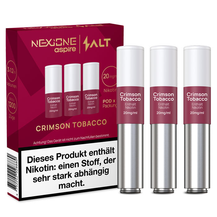 Pod mit Liquid für Nexi One Salt (3er Pack) Crimson Tobacco 20mg/ml