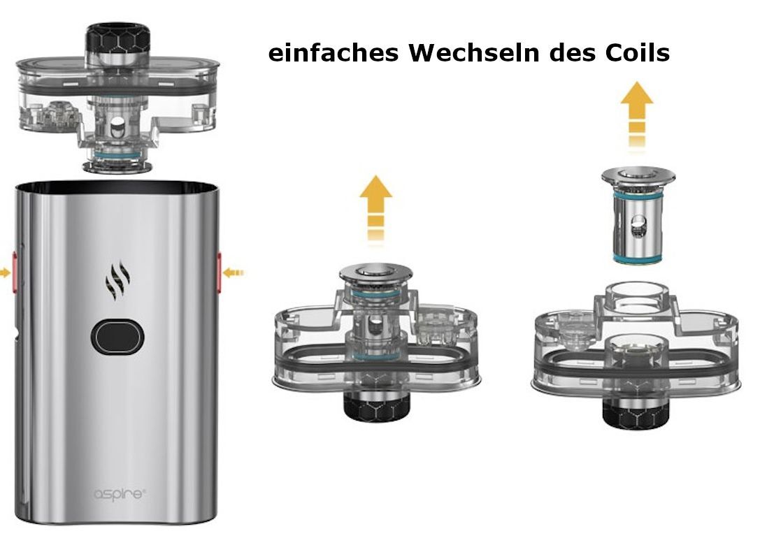 *ABVERKAUF* E-Zigaretten Set ASPIRE Cloudflask AIO 2000mAh