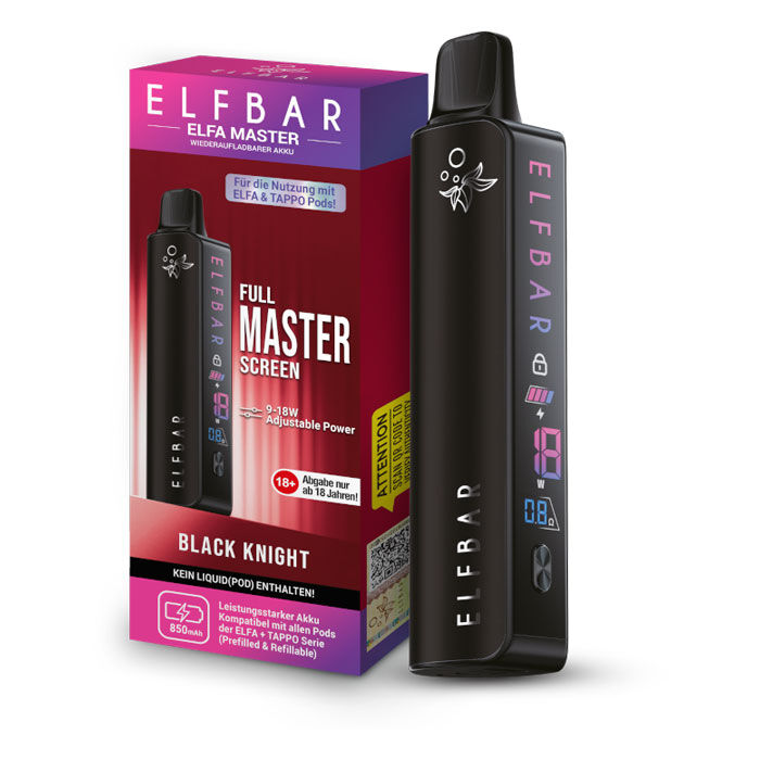 E-Zigaretten Akku ELFBAR Elfa Master 850mAh schwarz