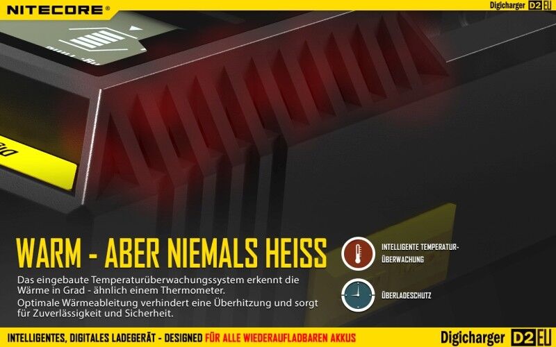 Ladegerät D2 EU 2x 500mA Nitecore