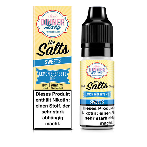 *ABVERKAUF* Liquid Nikotinsalz 50/50 - Lemon Sherbets Ice Dinner Lady 10ml