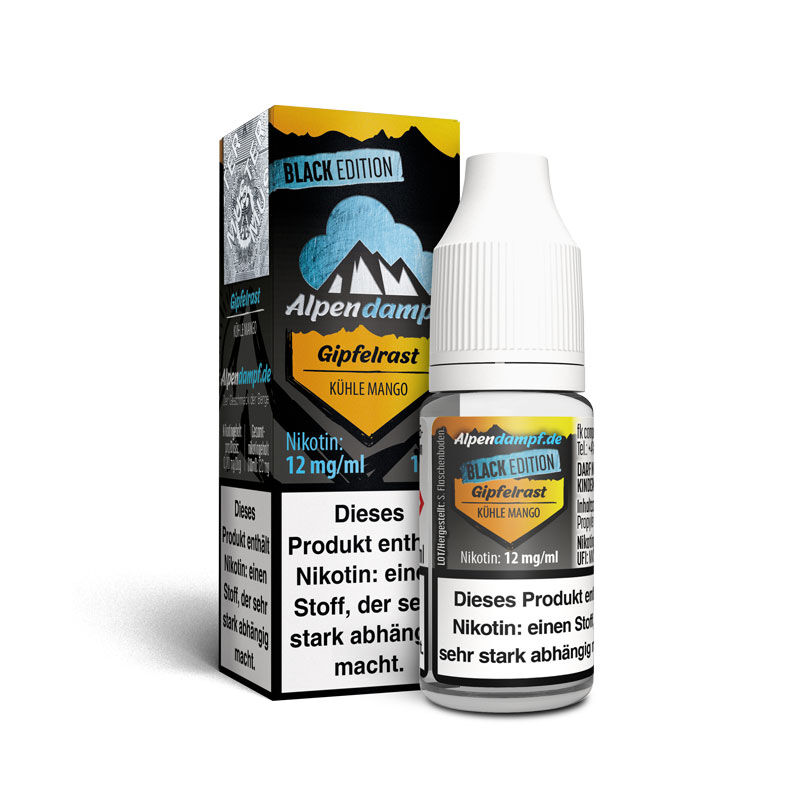 Liquid Black Edition Gipfelrast Alpendampf 10ml 12 mg/ml (stark)