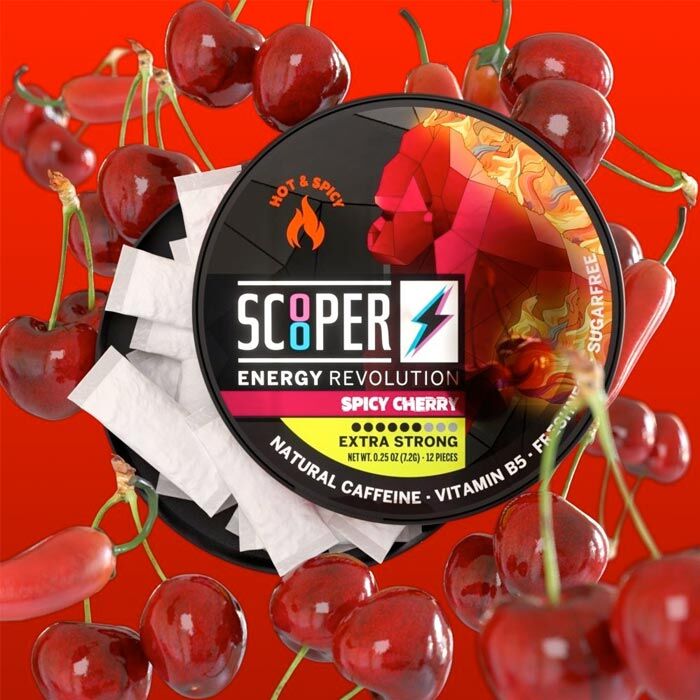Energy Pouch Scooper Spicy Cherry 80mg Koffein 7,2g Energy Pouch Scooper Spicy Cherry 80mg Koffein 7,2g