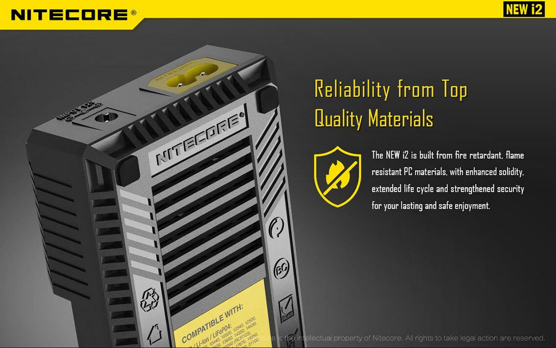 Ladegerät NEW I2 2x 500mA / 1x 1000mA Nitecore