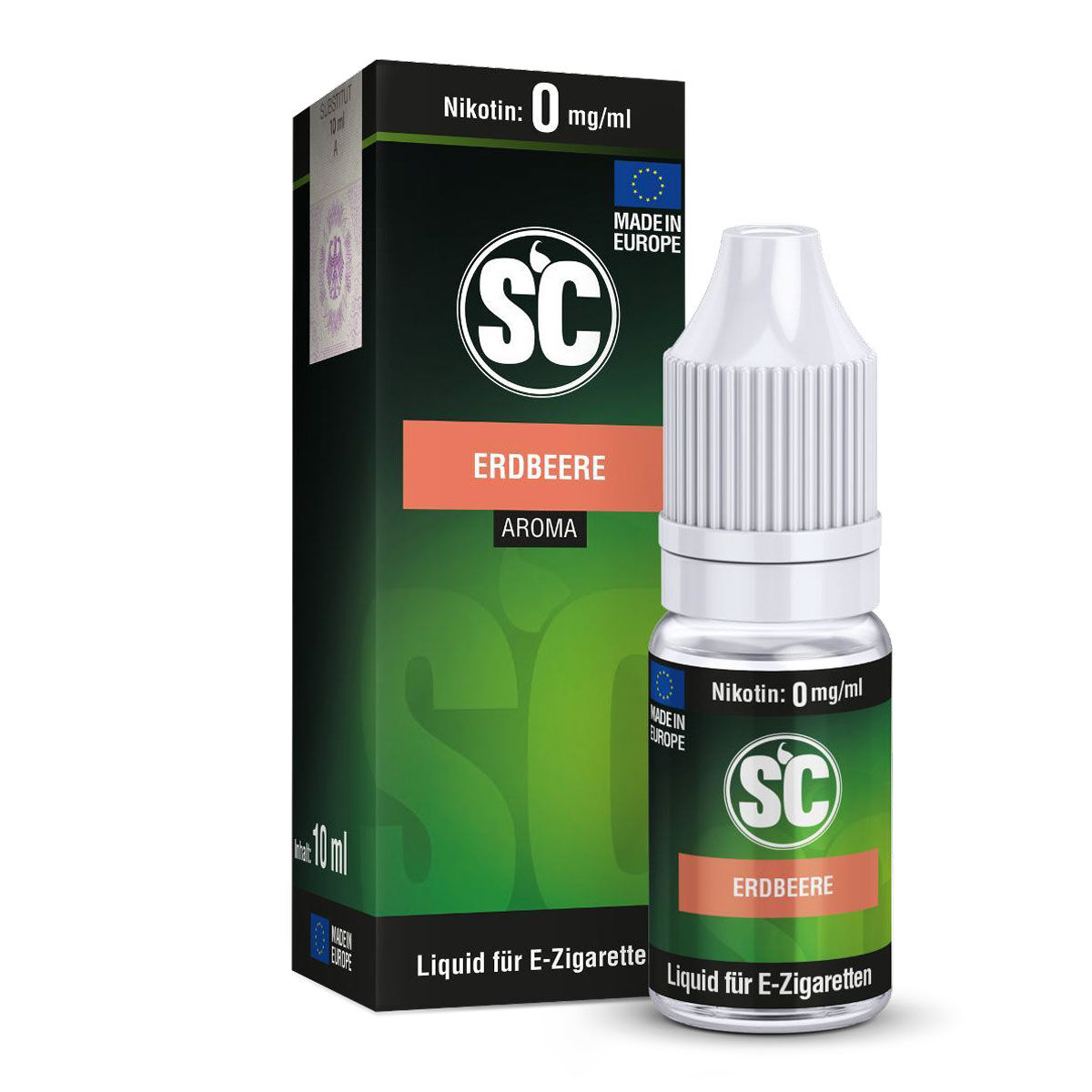 SC Liquid Erdbeere 10 ml – 0 mg/ml Nikotin