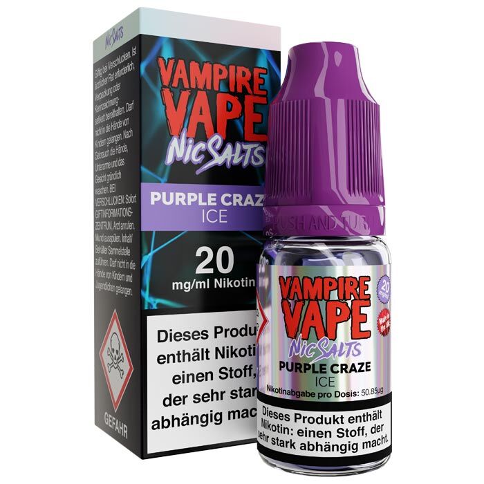 Liquid Nikotinsalz Purple Craze Ice Vampire Vape 10ml 20mgl/ml (stark)